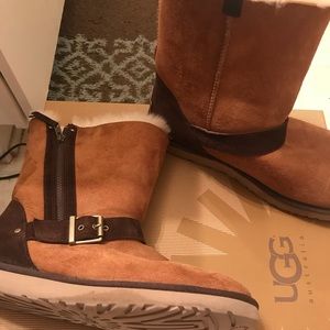 UGG Australia tan and dark brown boots